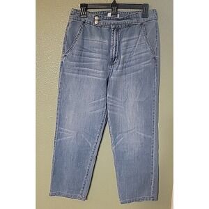 Oat New York Wide Leg Jeans Womens 29 High Rise Light Wash